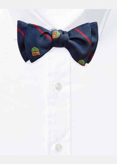 Corbatas Polo Ralph Lauren Hombre Azul Marino / Rojos - Striped Silk Club Bow - GROQE2648